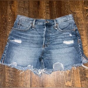 We the Free Women's  Distressed Cutoff Jean Shorts Medium  Wash Blue Size 29